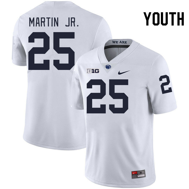 Youth #25 Quinton Martin Jr. Penn State Nittany Lions College Football Jerseys Stitched-White